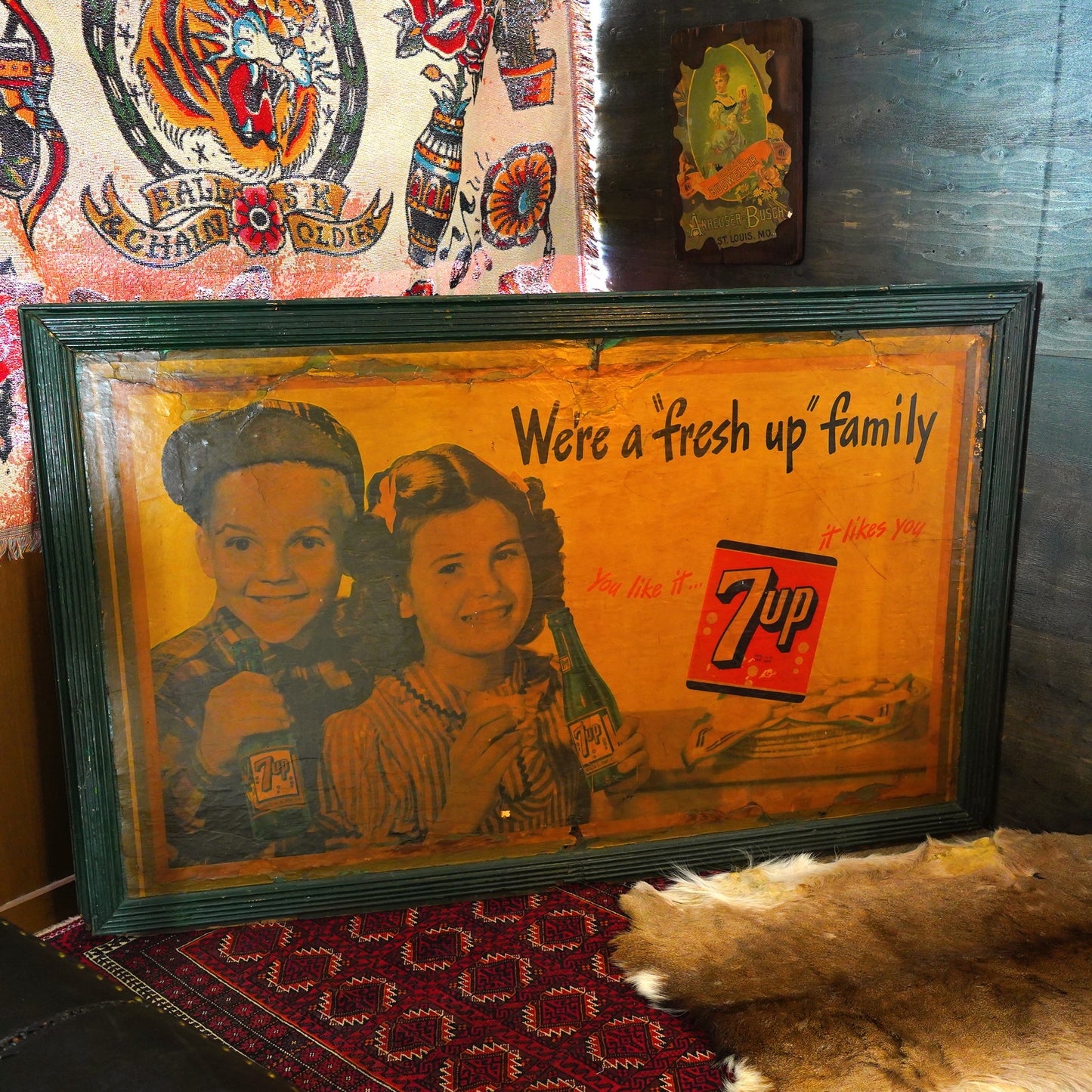 1946 7UP WOOD SIGN 看板　※引取限定