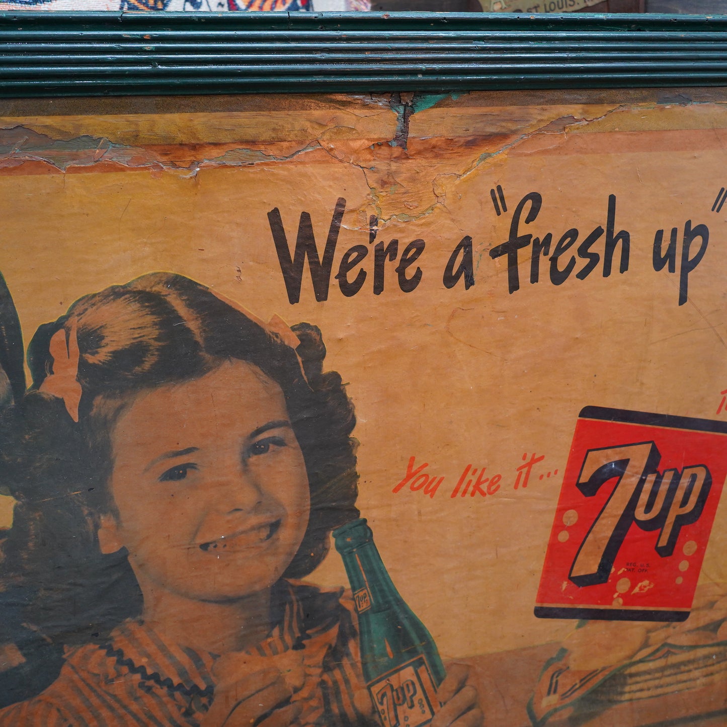 1946 7UP WOOD SIGN 看板　※引取限定