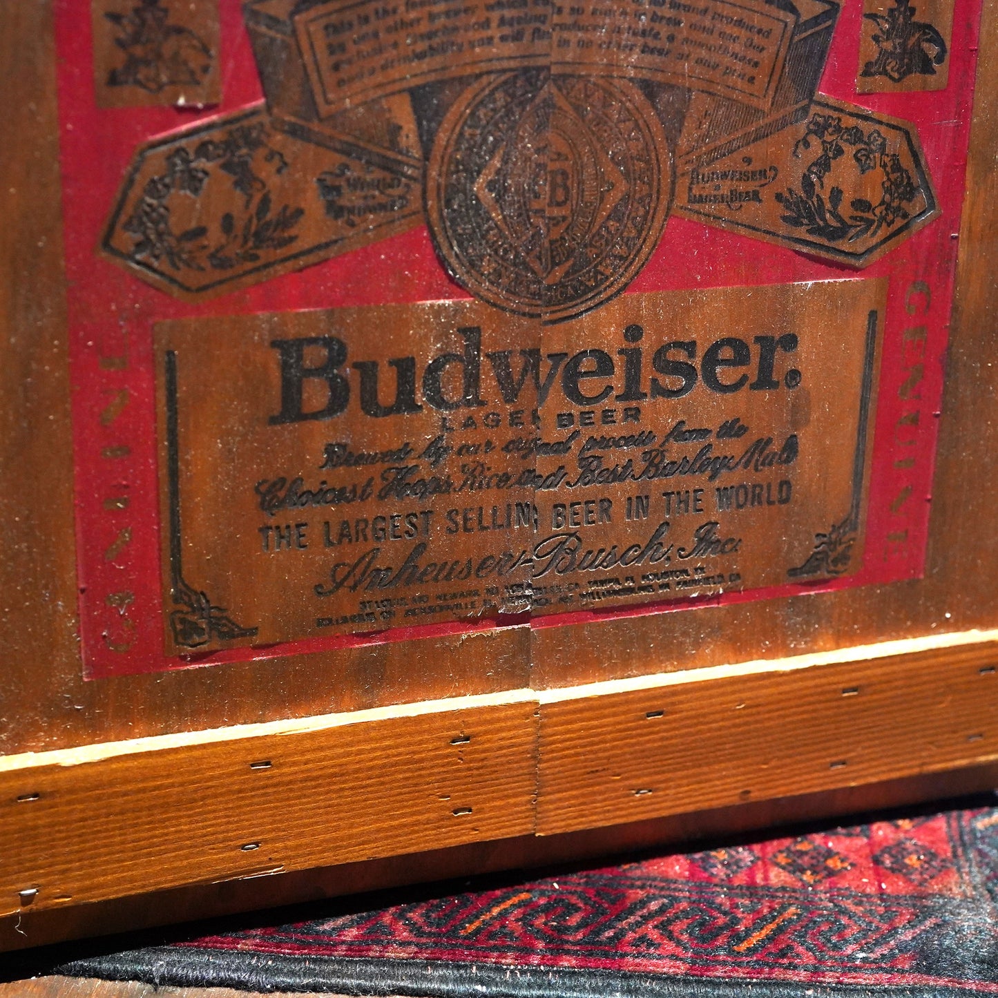 1980's Budweiser ウッドウォールキャビネット