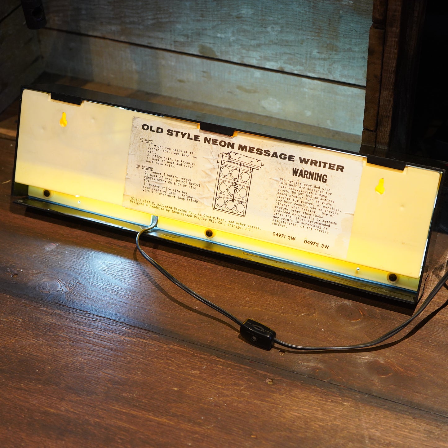 1980's  OLD STYLE ライトサイン