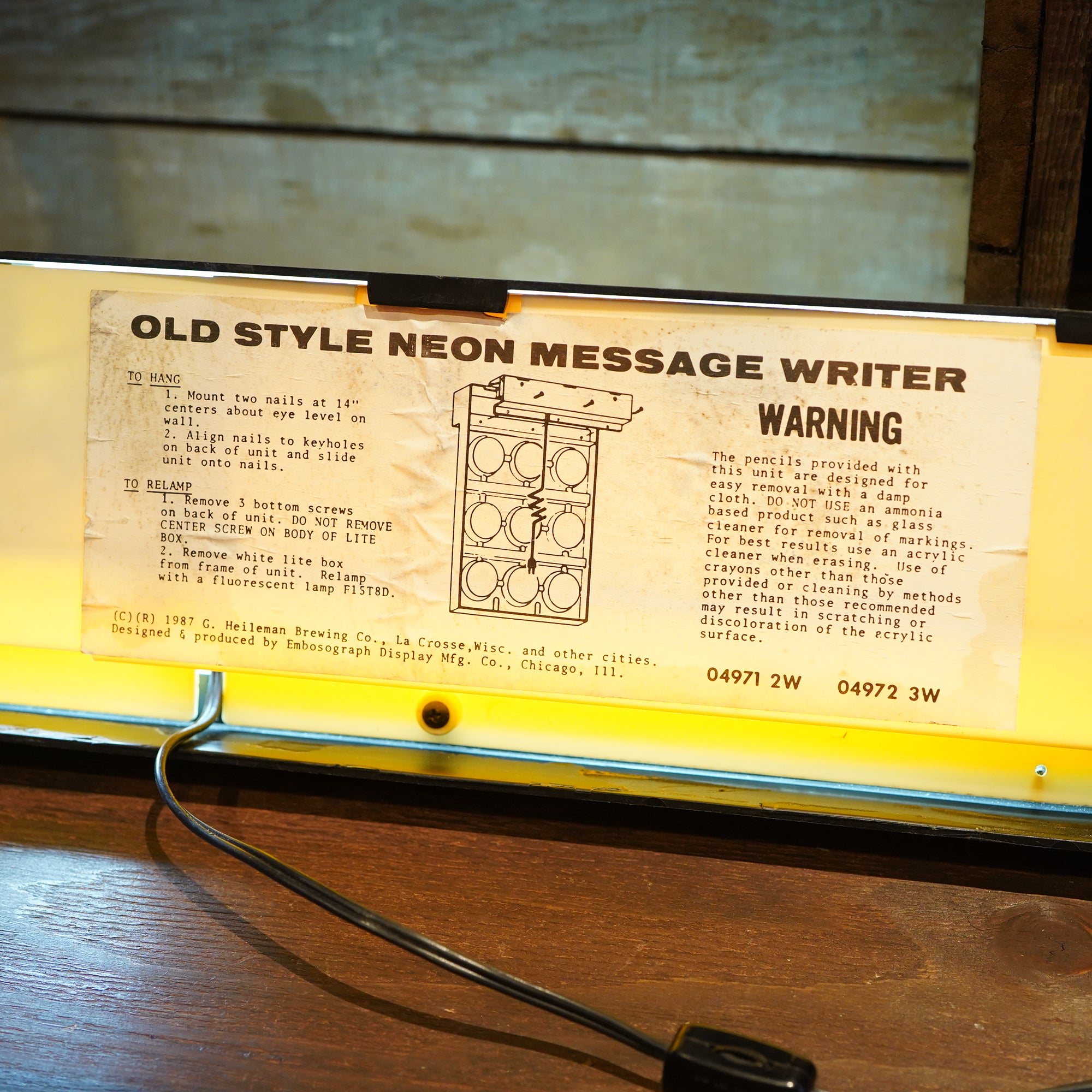 1980's OLD STYLE ライトサイン – SK OLDIES