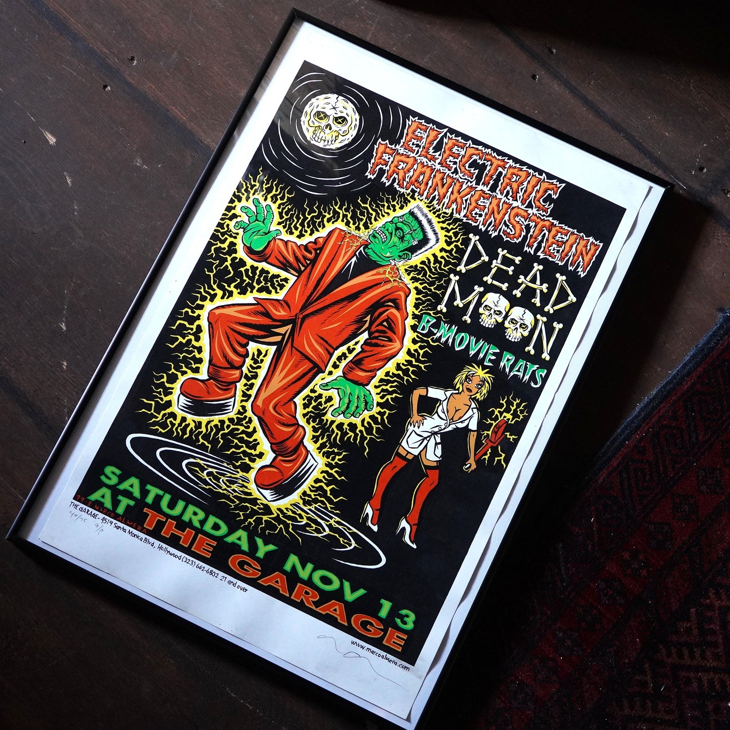 1990's MARCO ALMERA "ELECTRIC FRANKENSTEIN" サイン入り ポスター