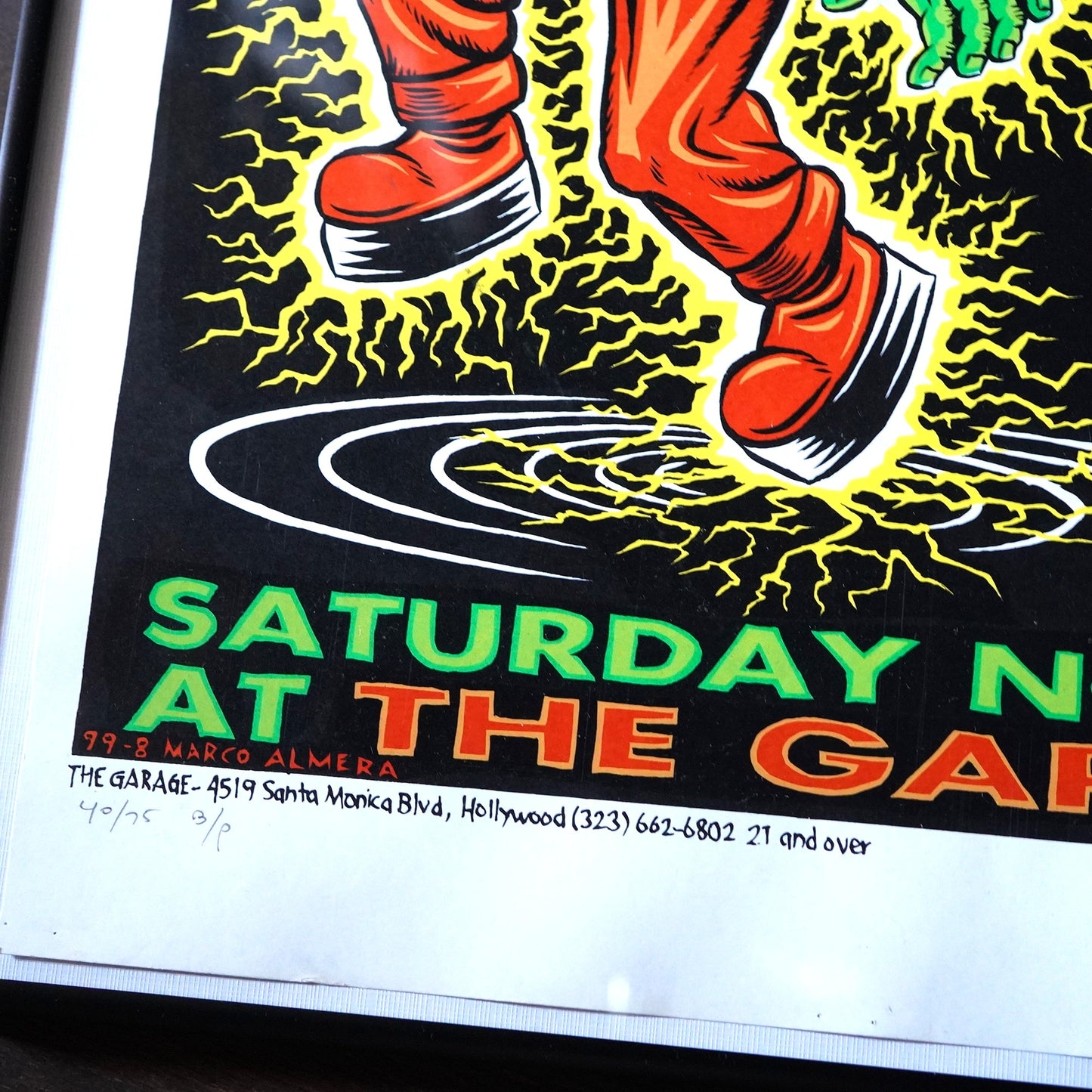 1990's MARCO ALMERA "ELECTRIC FRANKENSTEIN" サイン入り ポスター