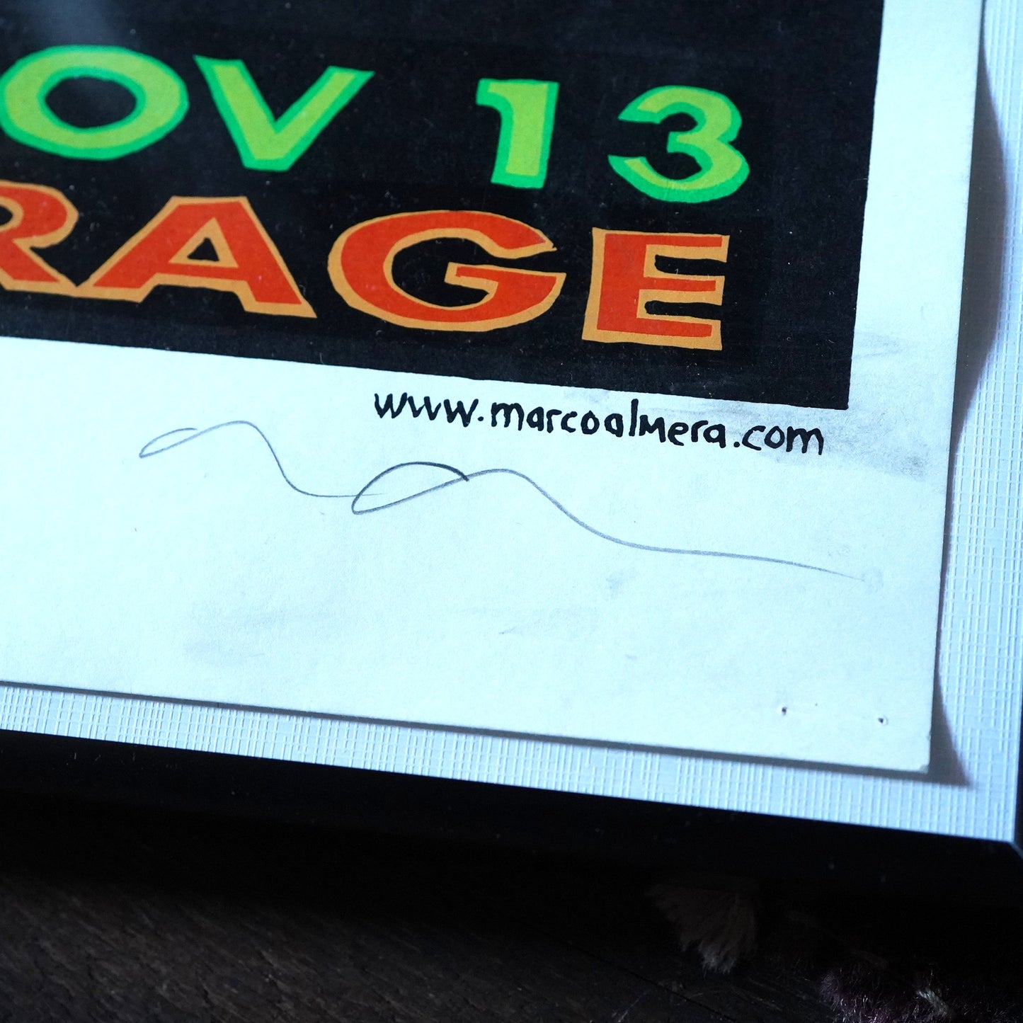 1990's MARCO ALMERA "ELECTRIC FRANKENSTEIN" サイン入り ポスター