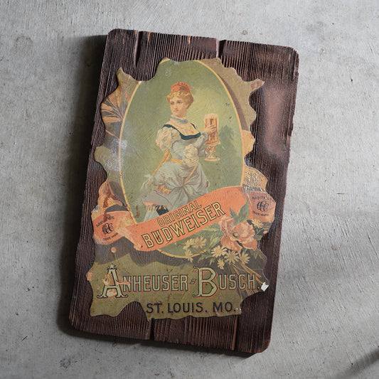 1970's Budweiser ウッドウォールサイン　壁掛け