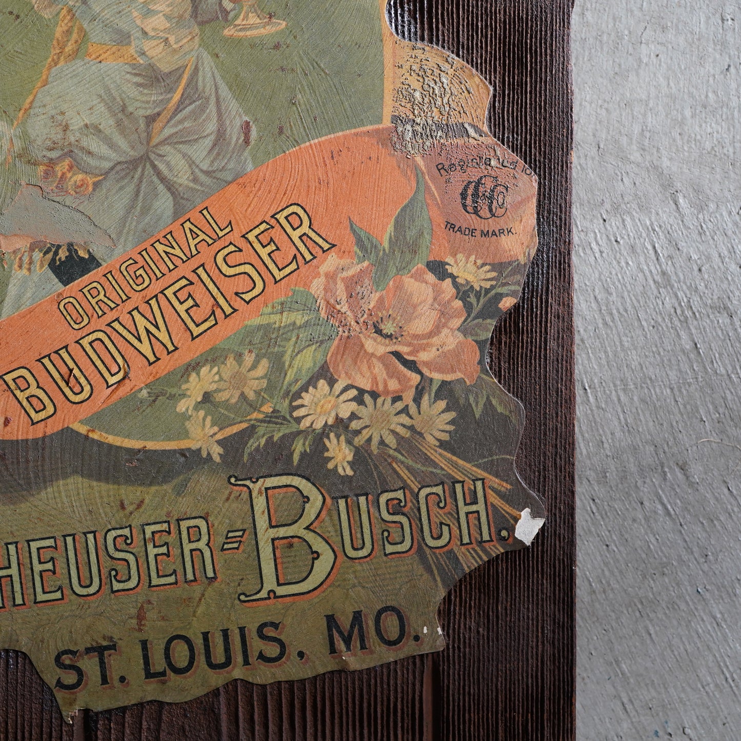 1970's Budweiser ウッドウォールサイン　壁掛け