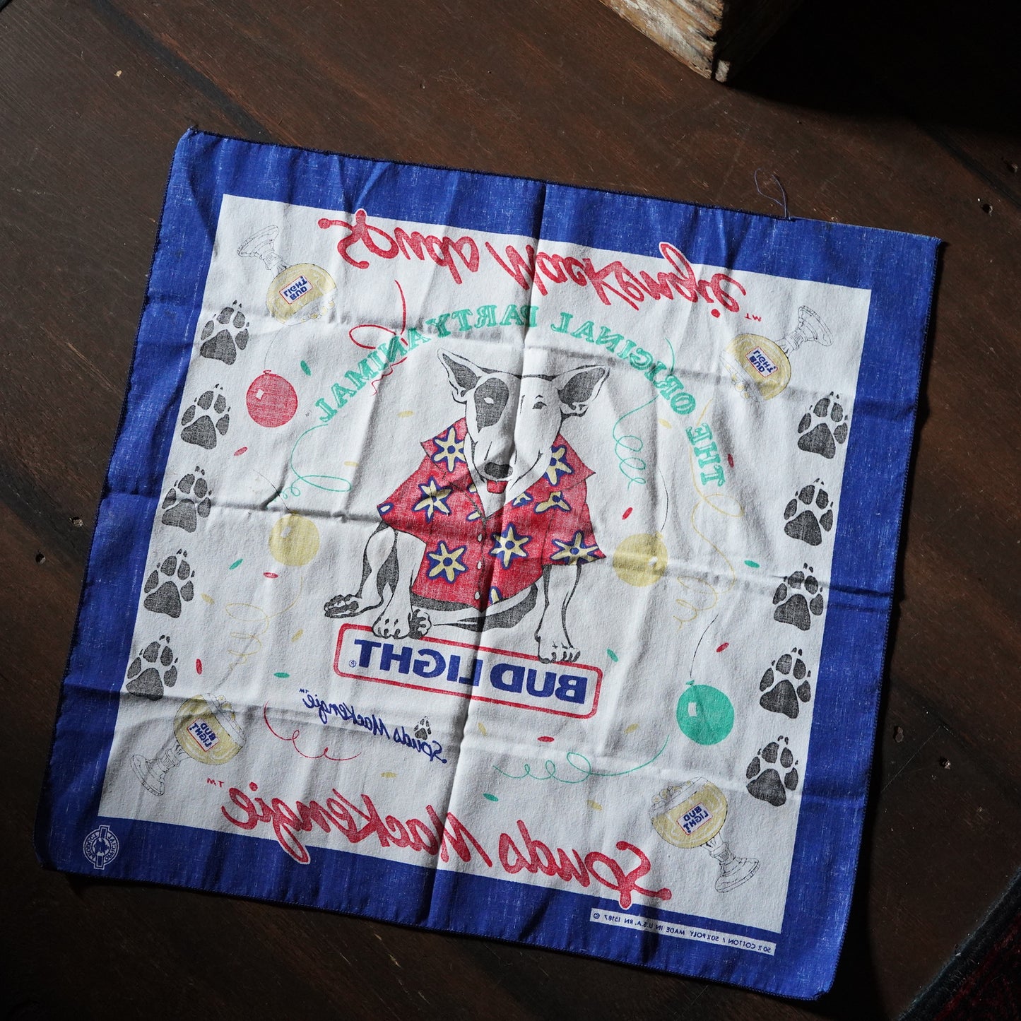 1980's Bud Light Spuds Mackenzie バンダナ