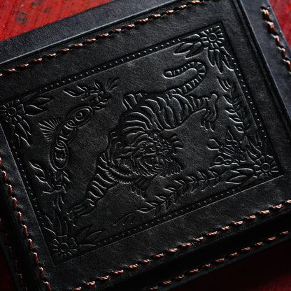 SK OLDIES レザーフラットウォレット "LUCKY TIGER"