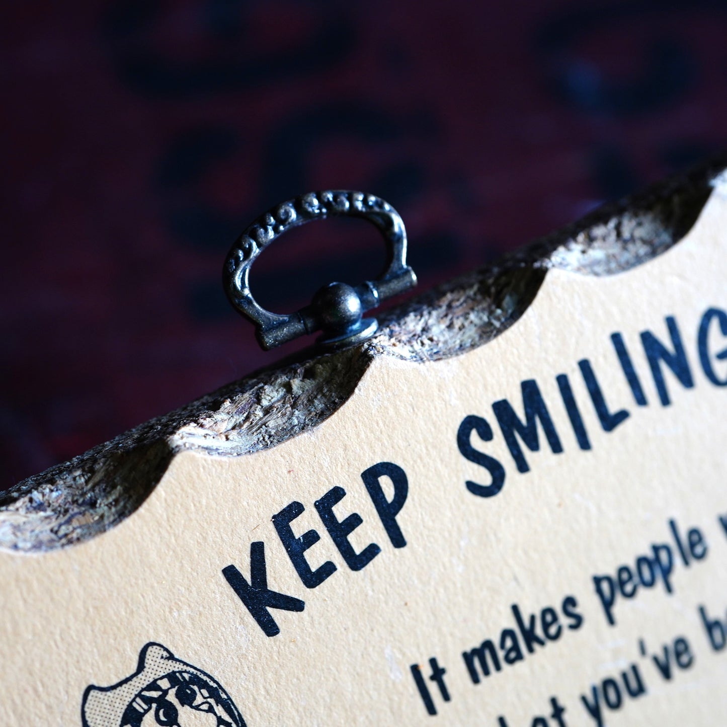 1970's PAULA ウッドサイン "Keep Smiling!!"