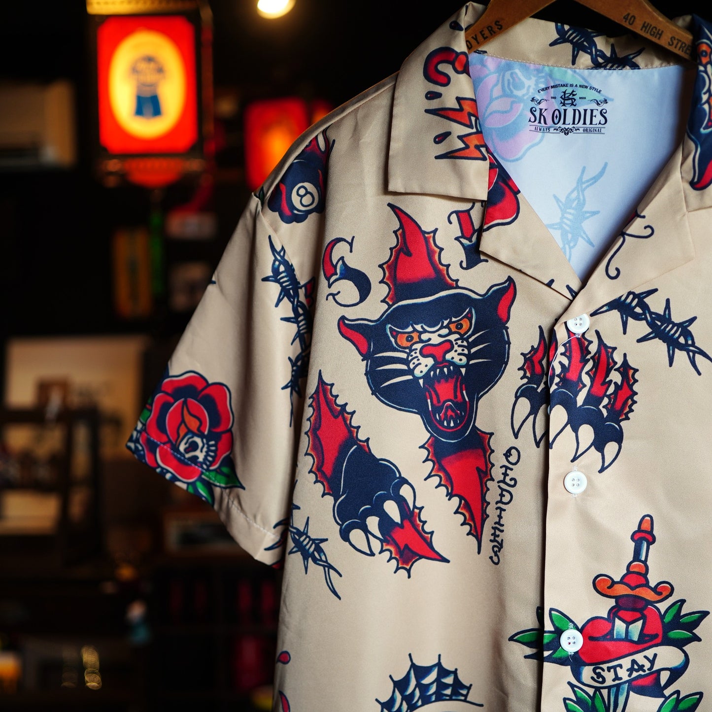SK OLDIES pattern shirt "Panther Flash"