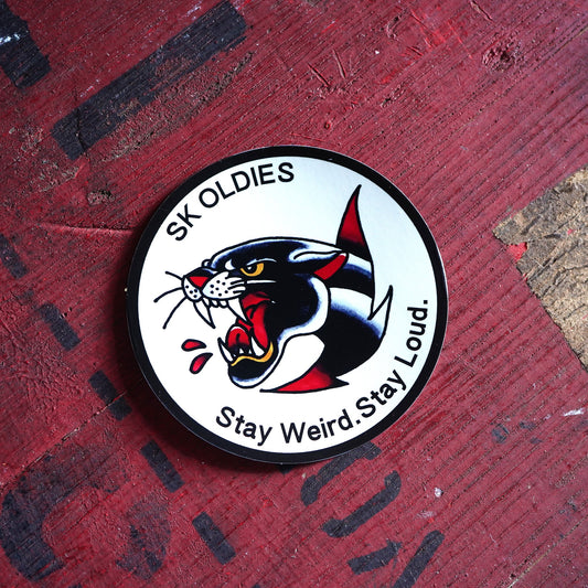 SK OLDIES ステッカー "Stay Weird. Stay Loud"