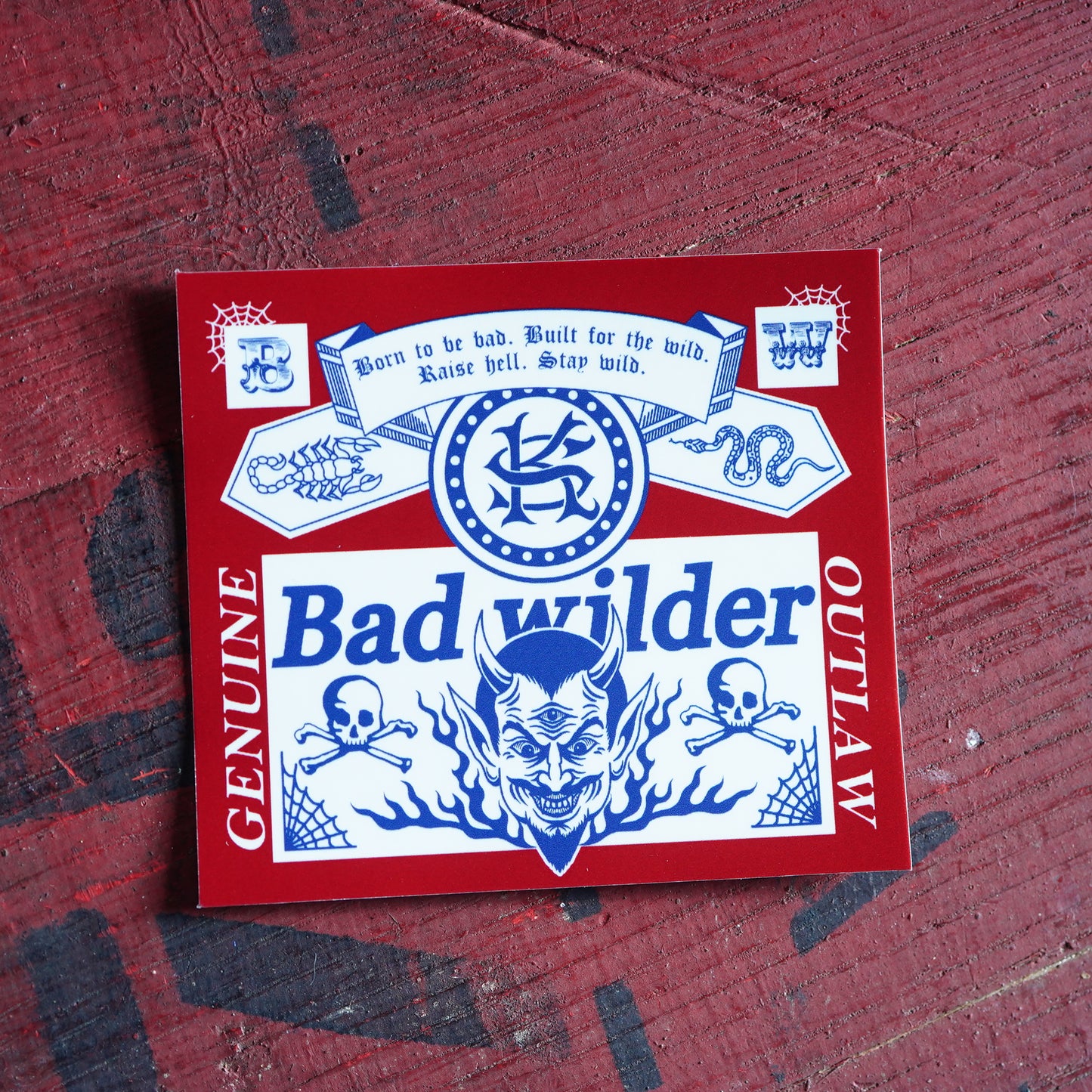 SK OLDIES ステッカー "Bad wilder"