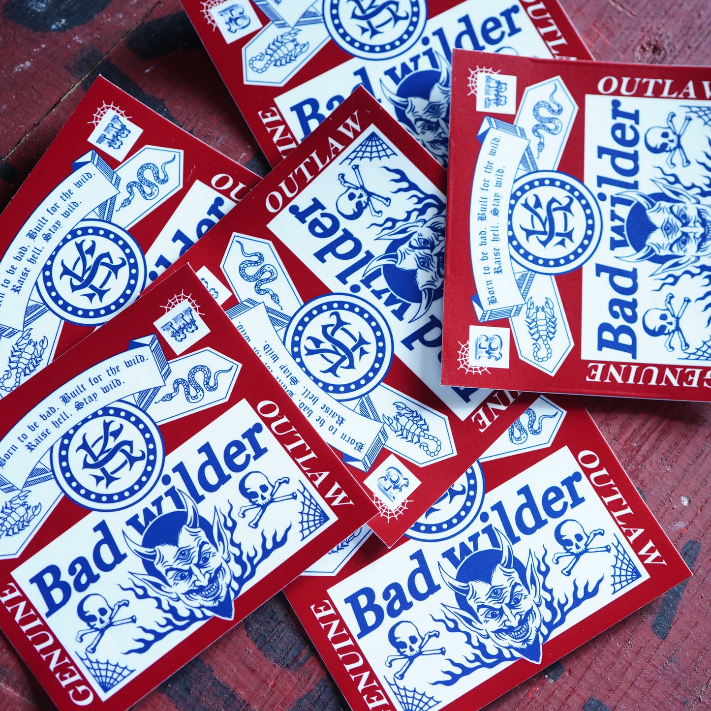 SK OLDIES ステッカー "Bad wilder"