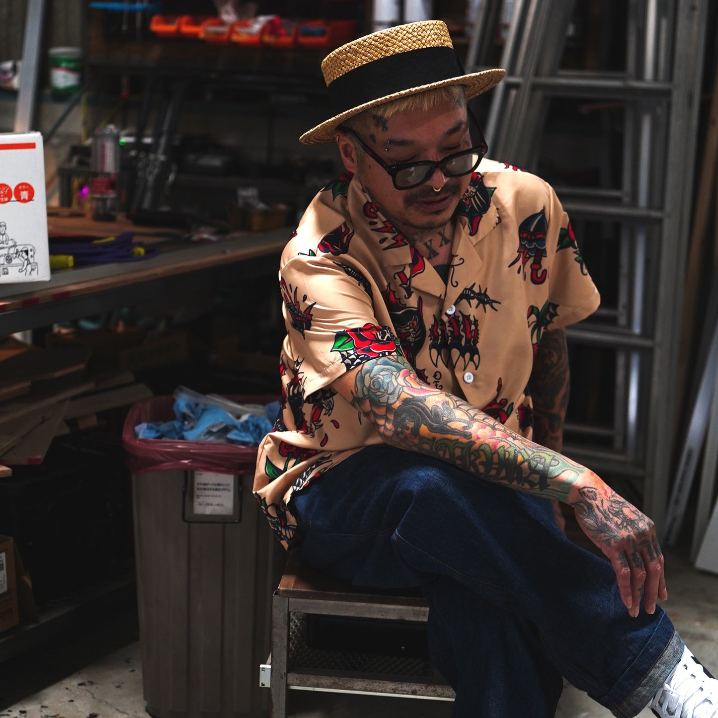 SK OLDIES pattern shirt "Panther Flash"