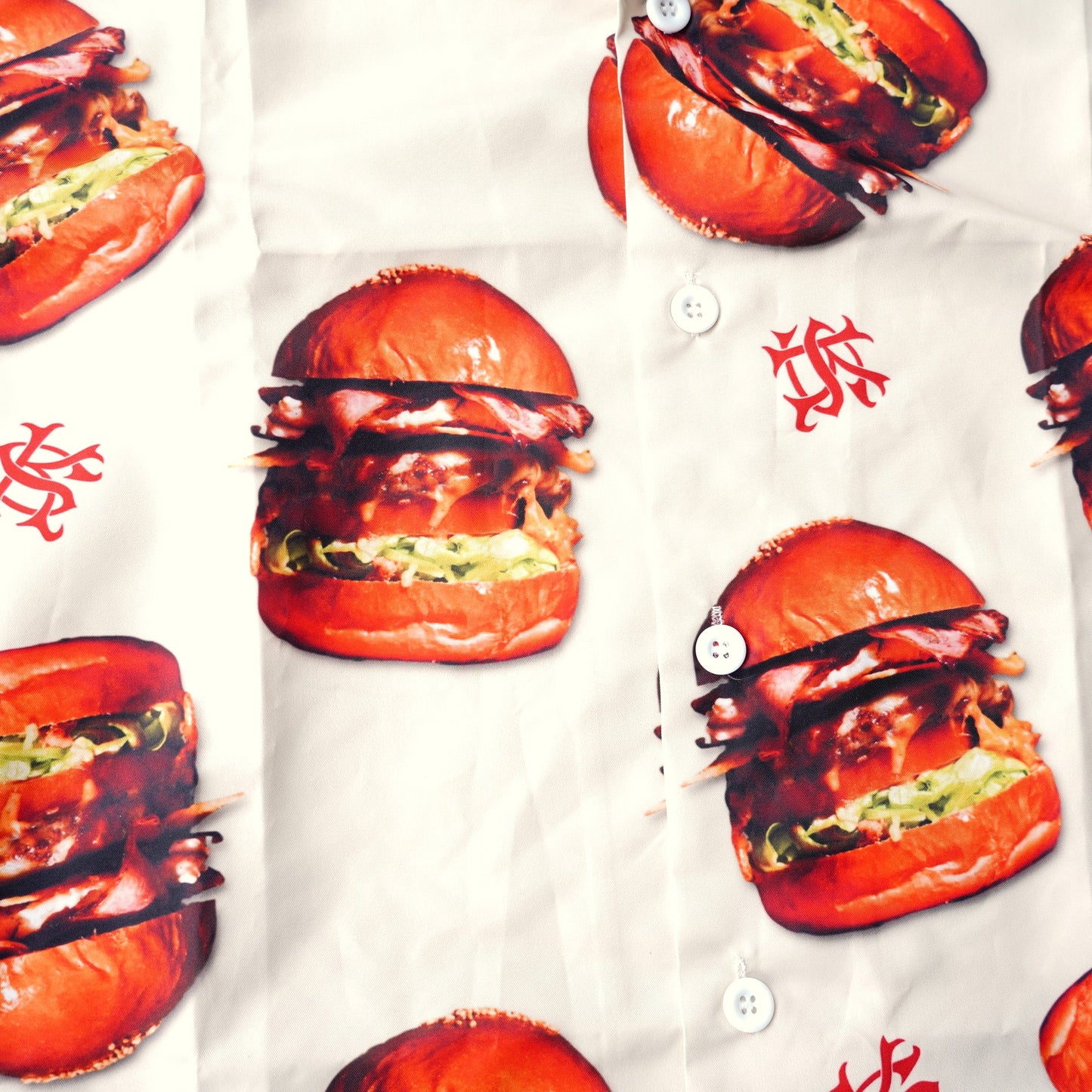 ※受注販売 TOKKUN HAMBURGER×SK OLDIES pattern shirt ※7月上旬発送