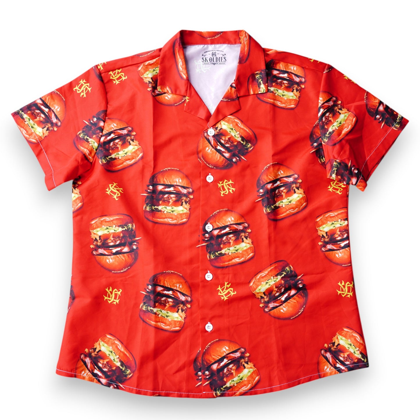 ※受注販売 TOKKUN HAMBURGER×SK OLDIES pattern shirt ※7月上旬発送