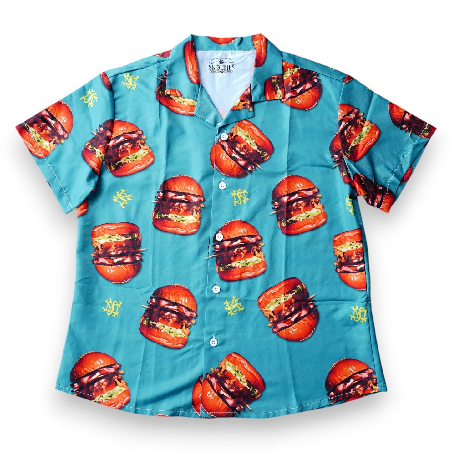 ※受注販売 TOKKUN HAMBURGER×SK OLDIES pattern shirt ※7月上旬発送