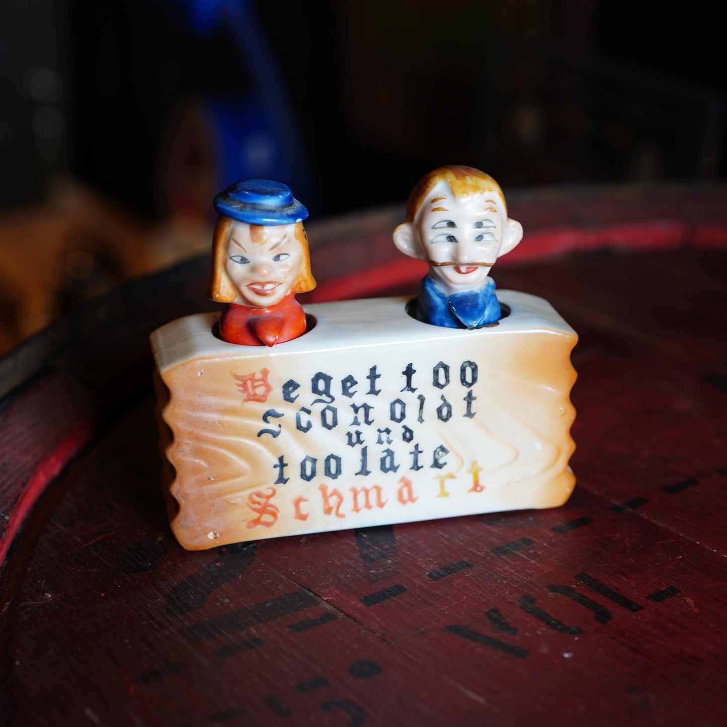 1950's 酔っ払い4つ目 Drunk Man & Woman ソルト&ペッパー