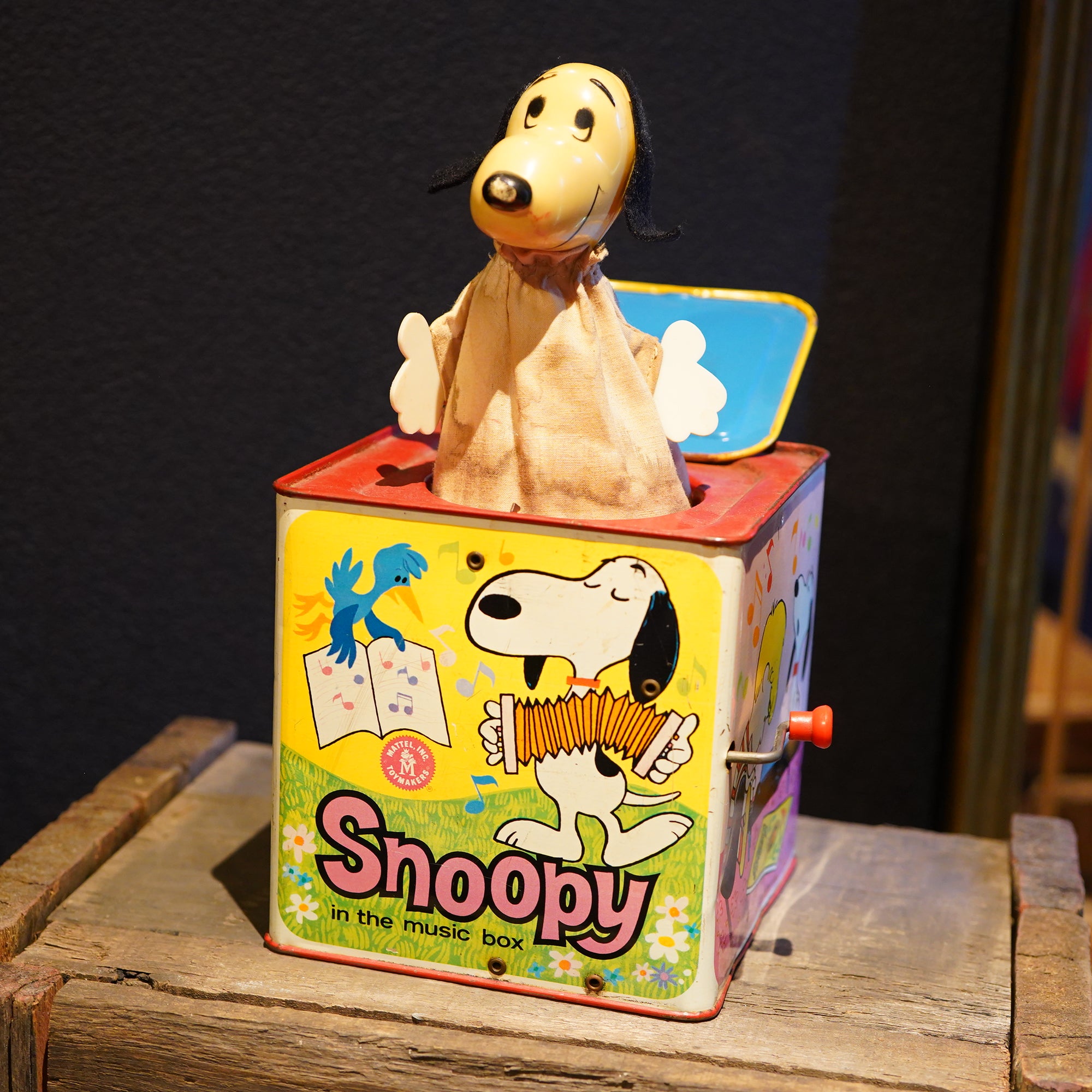 1960's Snoopy MATTEL社 Snoopy in the music box – SK OLDIES