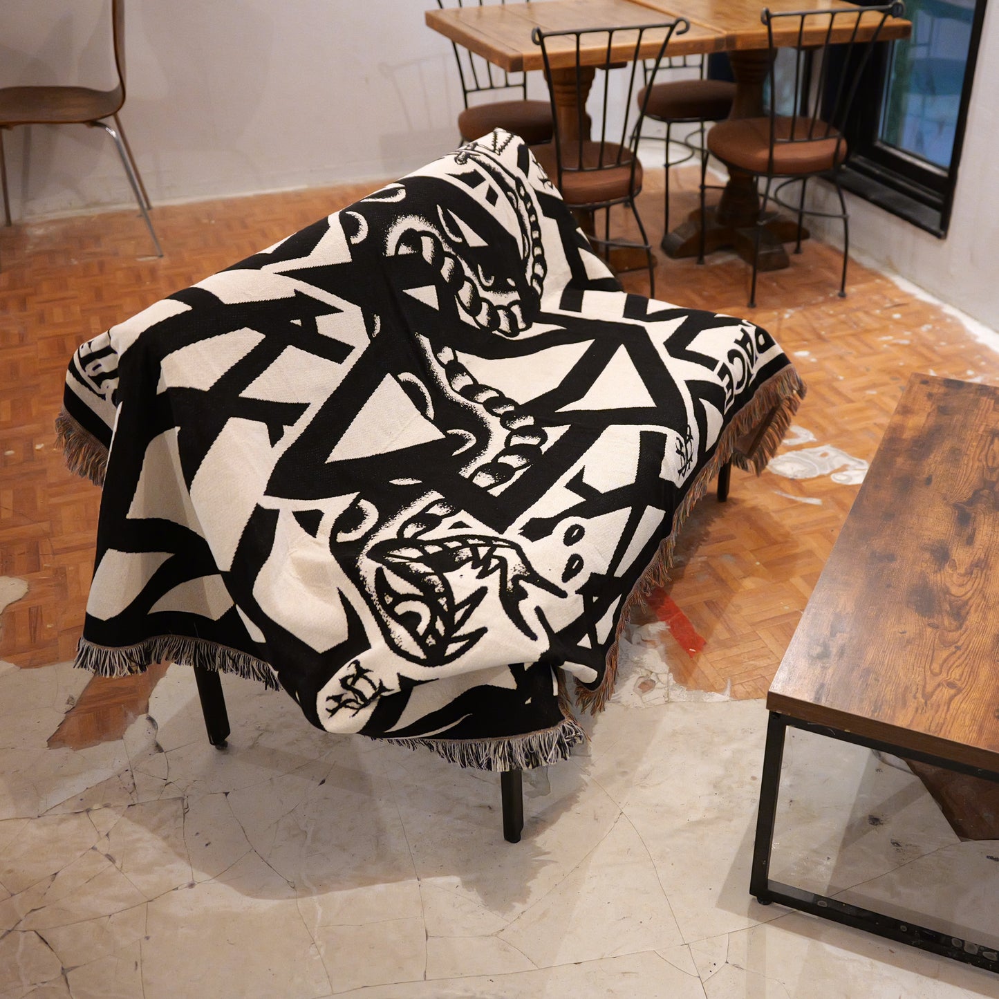 1/f SPACE × SK OLDIES "SERPENT WAVE RUG" マルチラグ