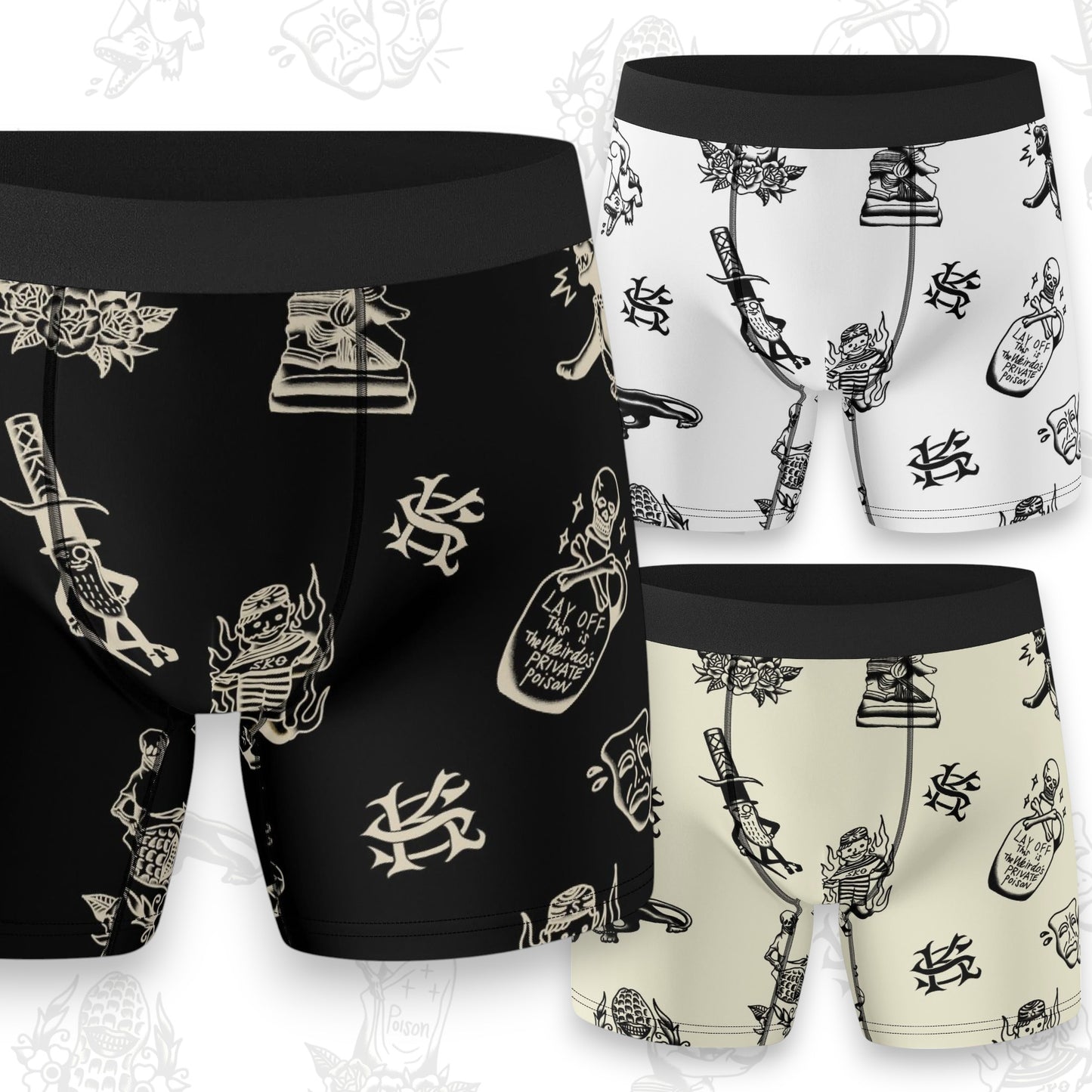 ※受注販売　SK OLDIES ボクサーパンツ "Stay Weird.Stay Loud."