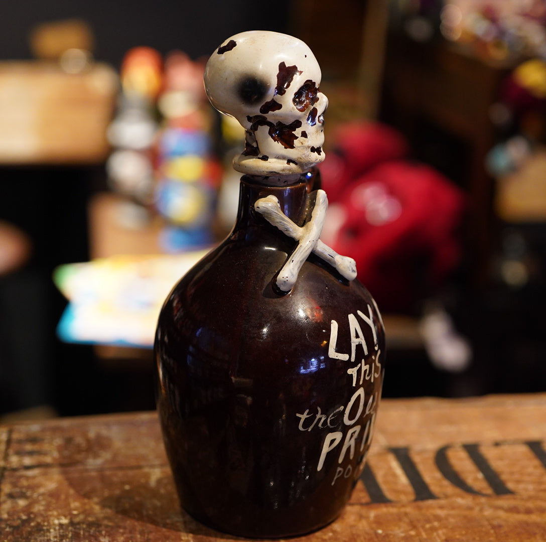 1950's SKULL Lay Off The Poison Jug