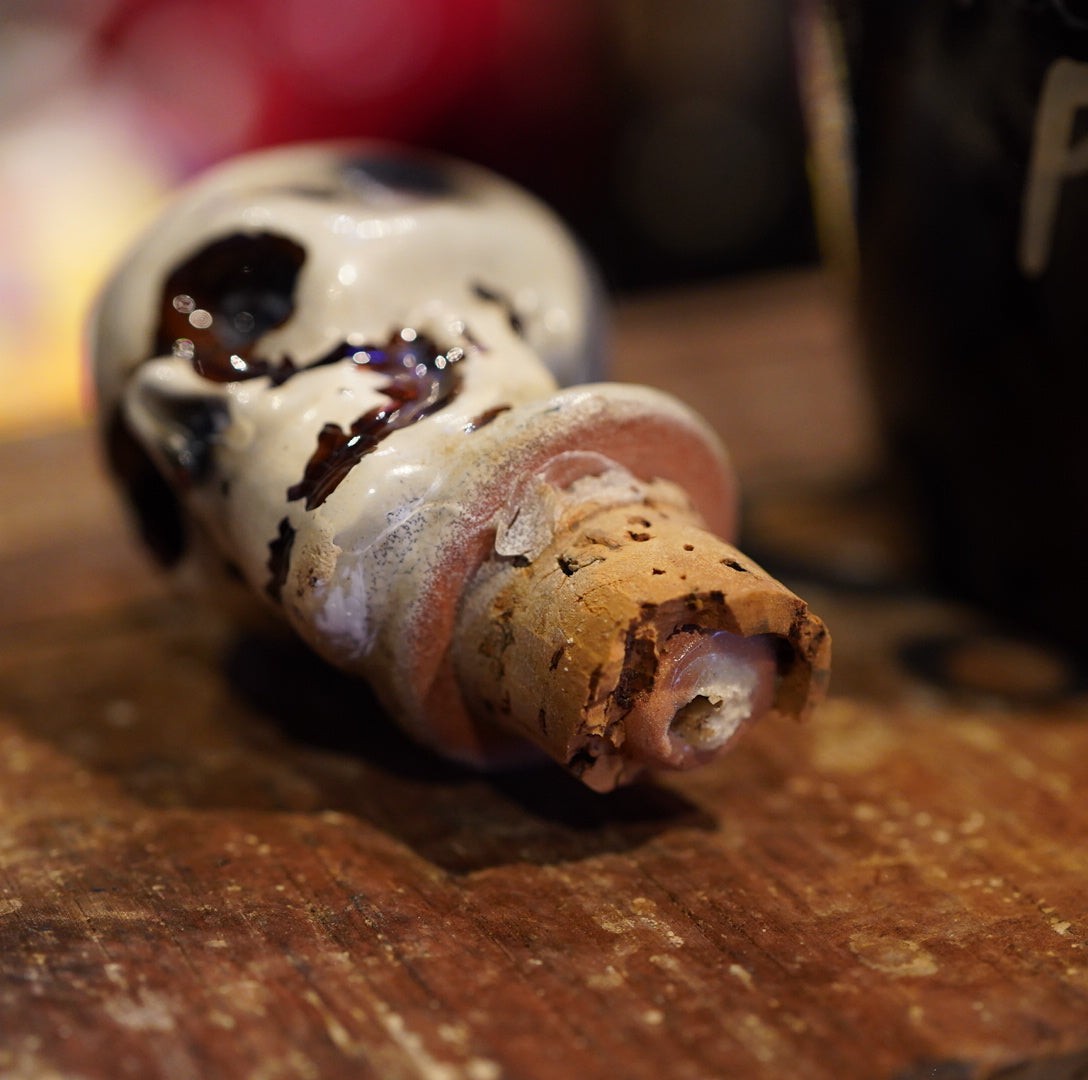 1950's SKULL Lay Off The Poison Jug