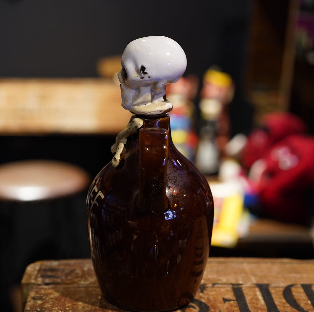 1950's SKULL Lay Off The Poison Jug