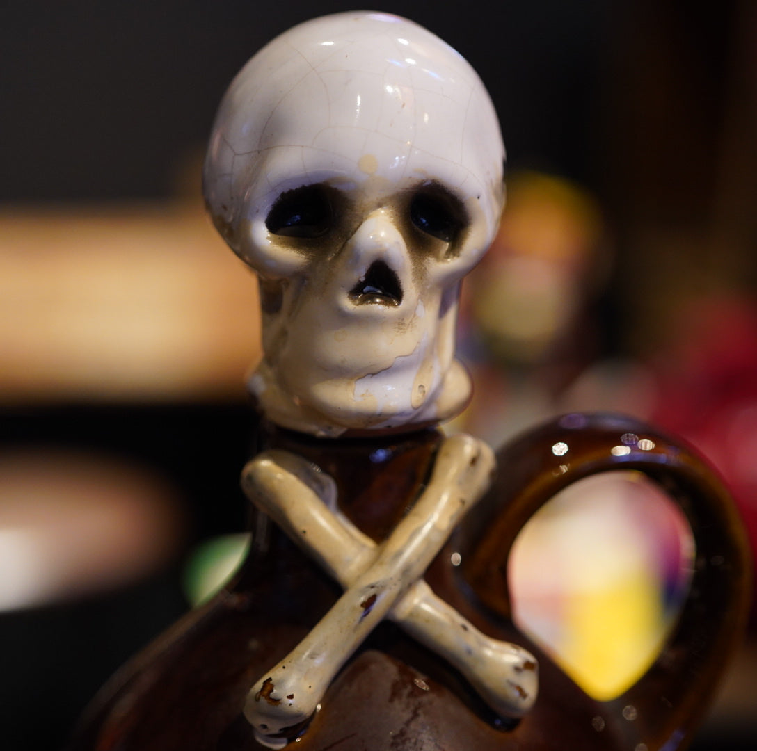1950's SKULL Lay Off The Poison Jug