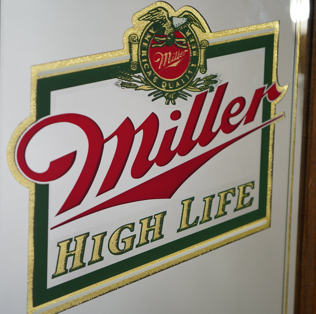 1994年 Miller HIGH LIFE パブミラー アメリカ ヴィンテージ-