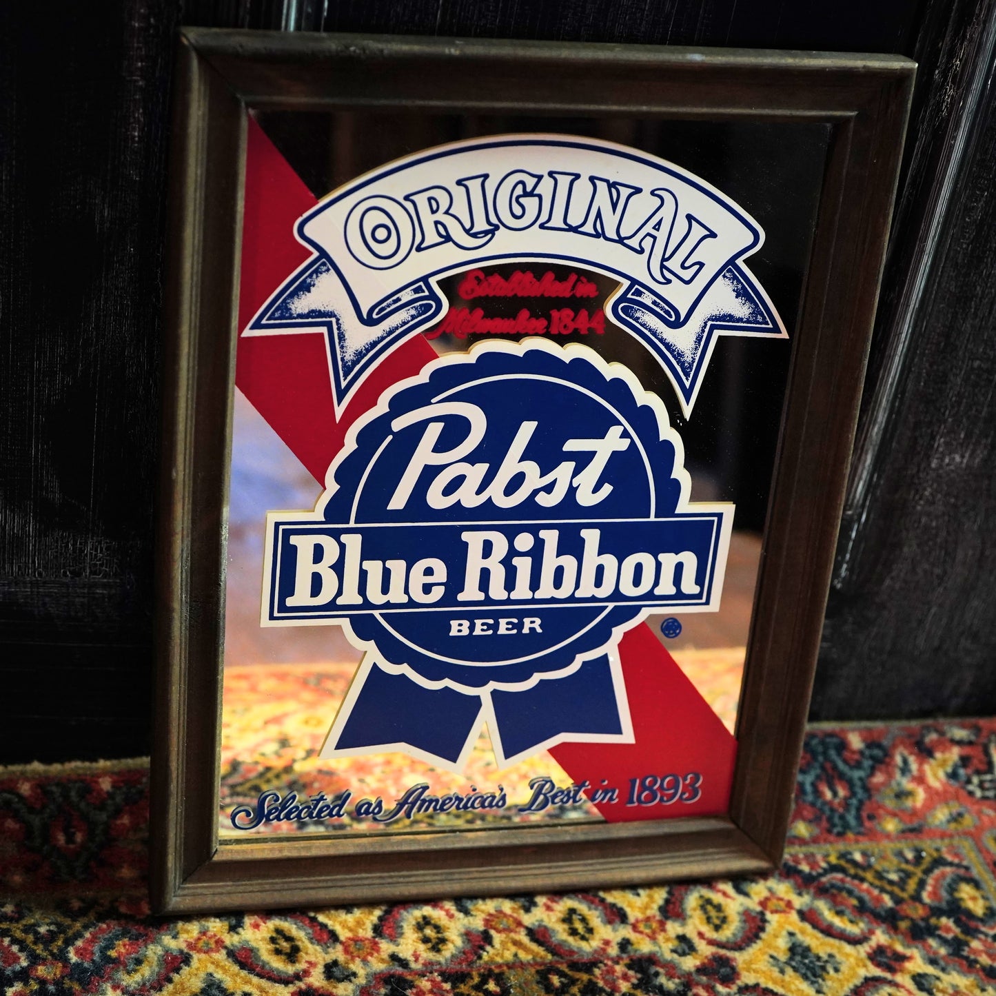 80's Pabst Blue Ribbon パブミラー