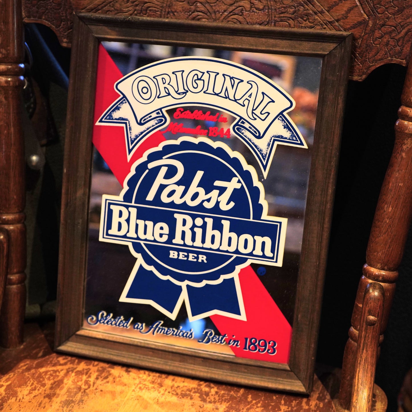 80's Pabst Blue Ribbon パブミラー