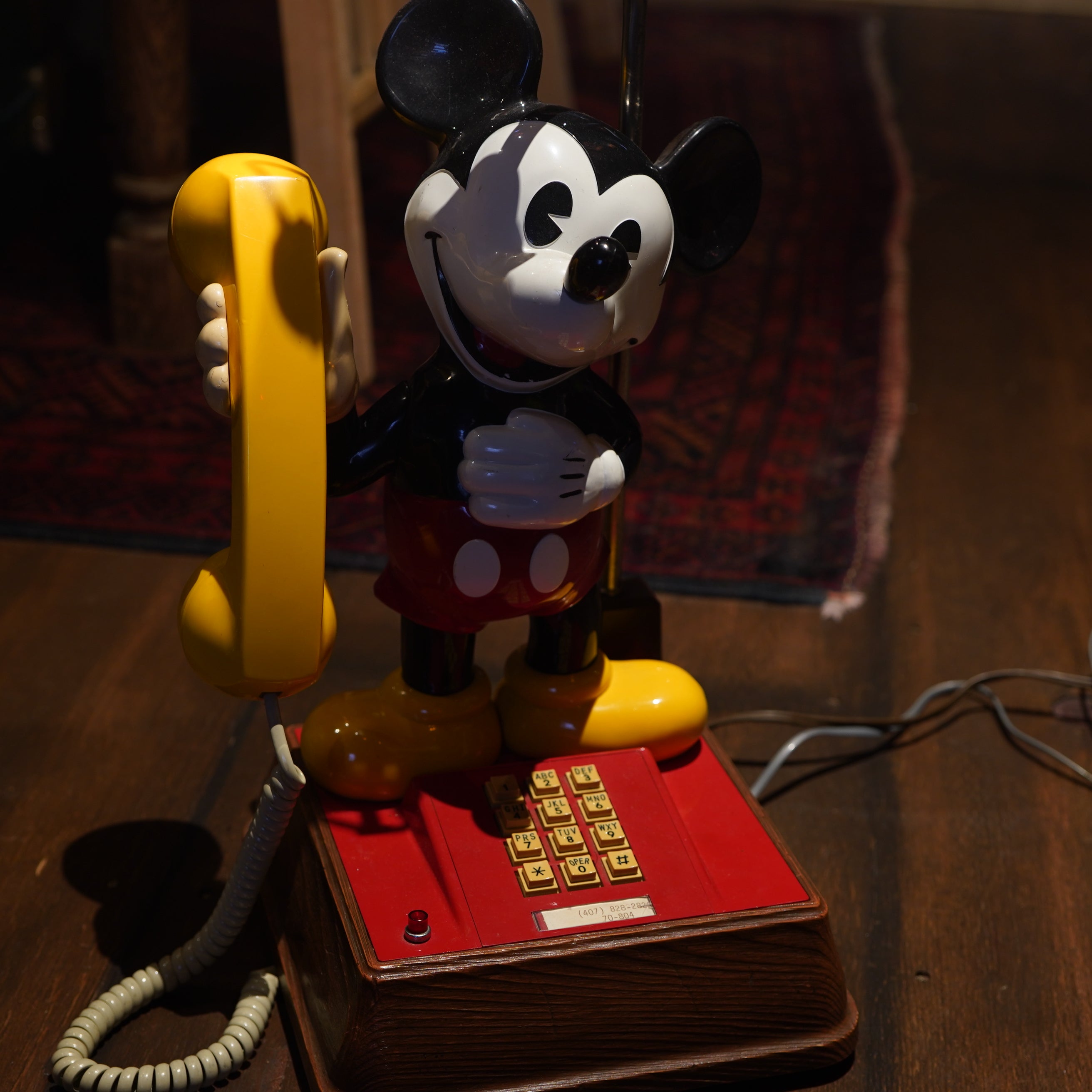 【ジャンク】 ミッキーマウス テレホン インテリア 雑貨 レトロ 電話機