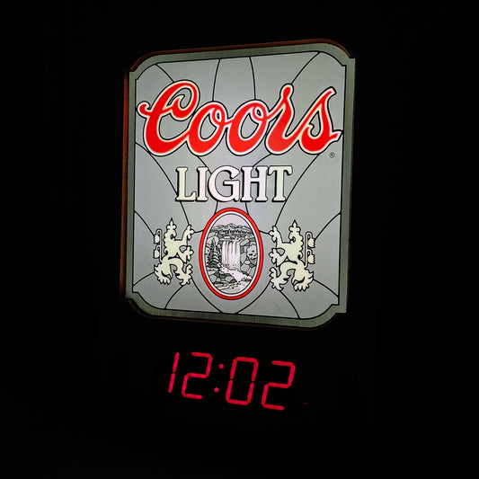 80's Coors Light クロックライトサイン