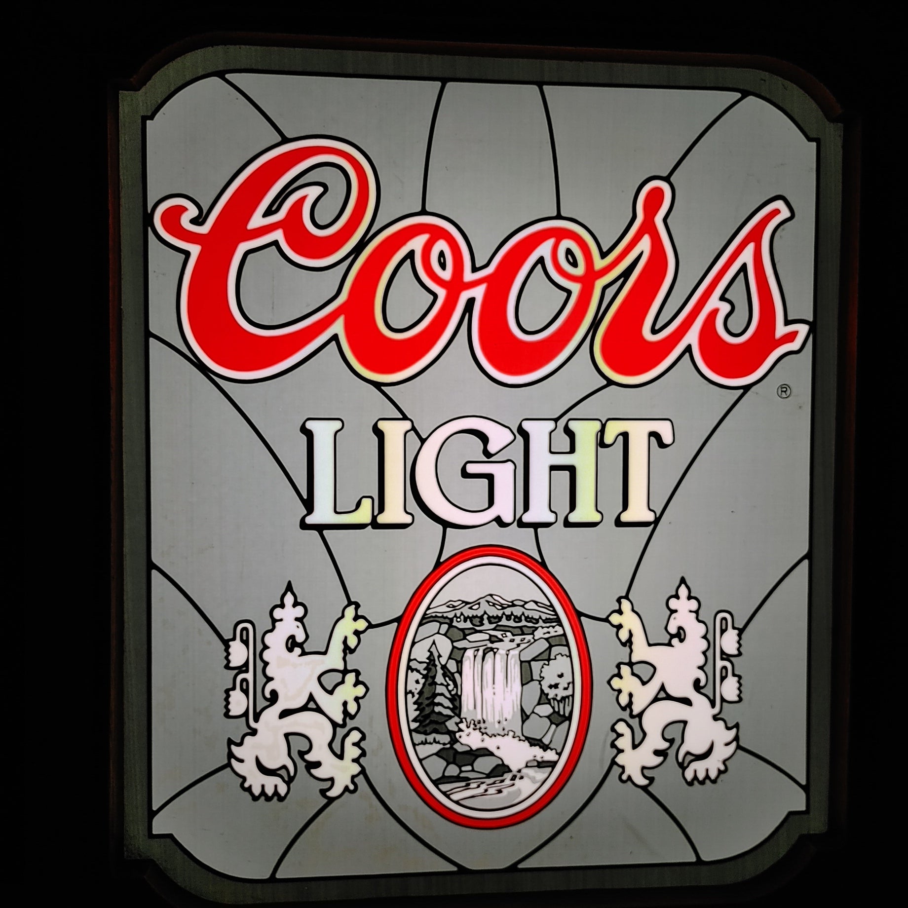 80's Coors Light クロックライトサイン