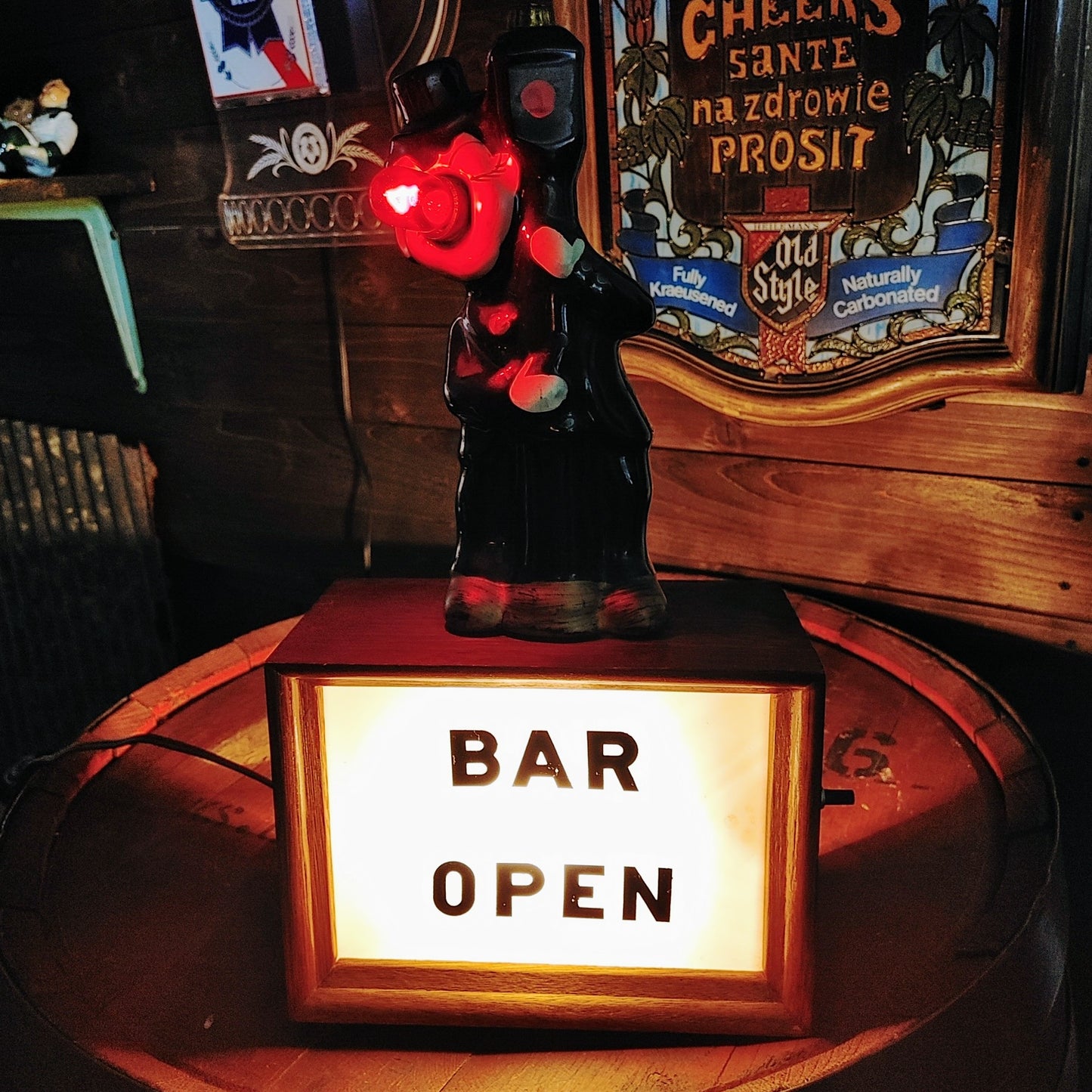 BAR OPEN ピエロ ライトサイン