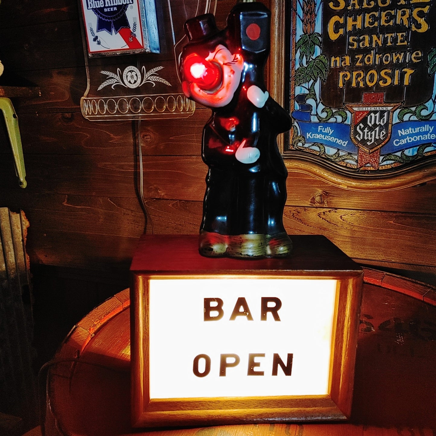 BAR OPEN ピエロ ライトサイン