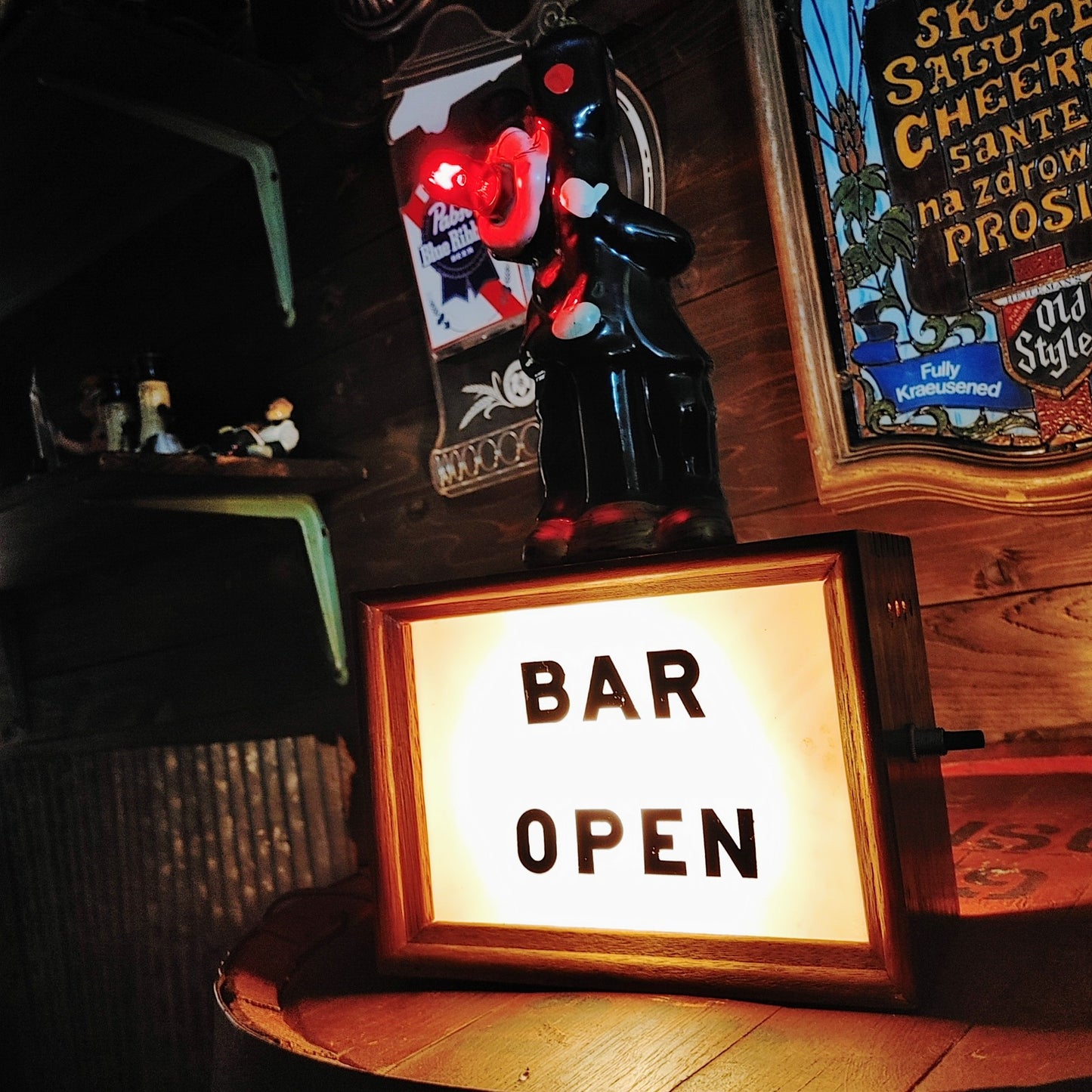 BAR OPEN ピエロ ライトサイン