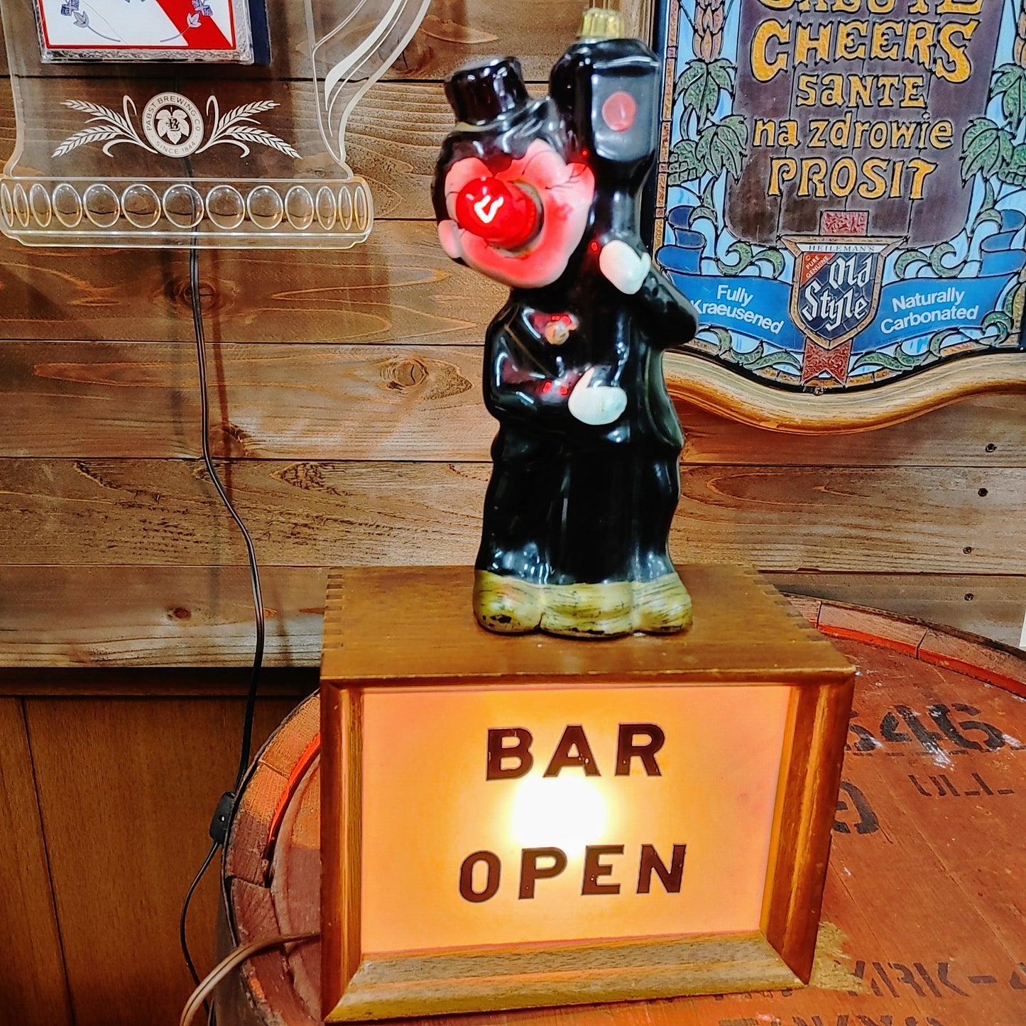 BAR OPEN ピエロ ライトサイン