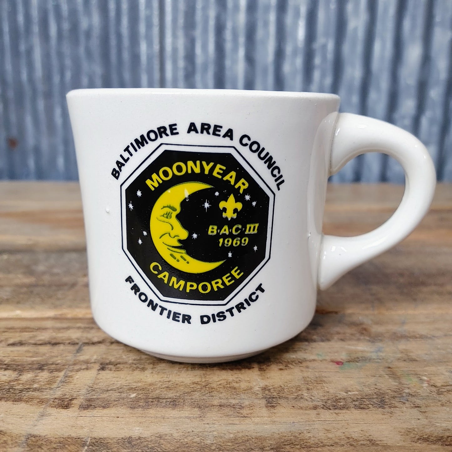 1960's BOY SCOUT Ceramic Mug MOONYEAR