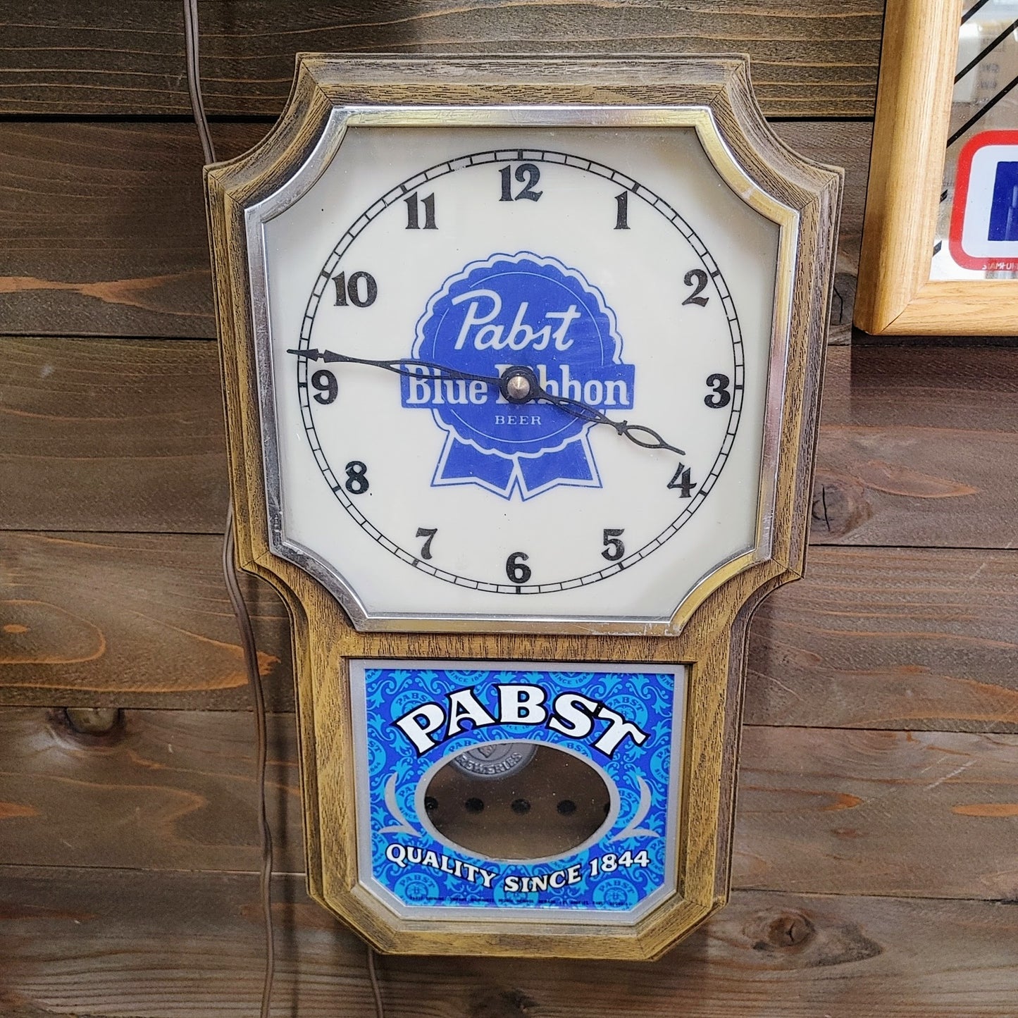 1970's Pabst Blue Ribbon 振り子時計 ライトサイン