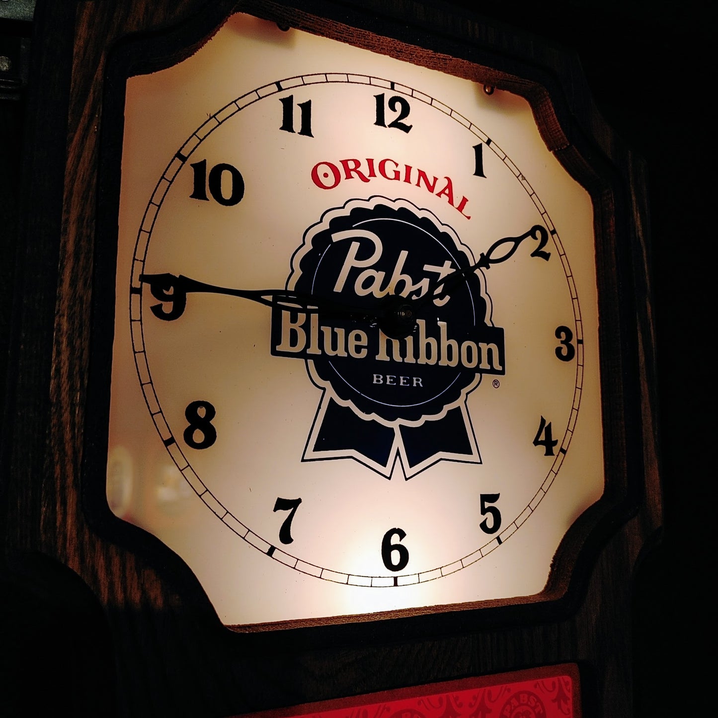 Pabst Blue Ribbon 振り子時計 ライトサイン