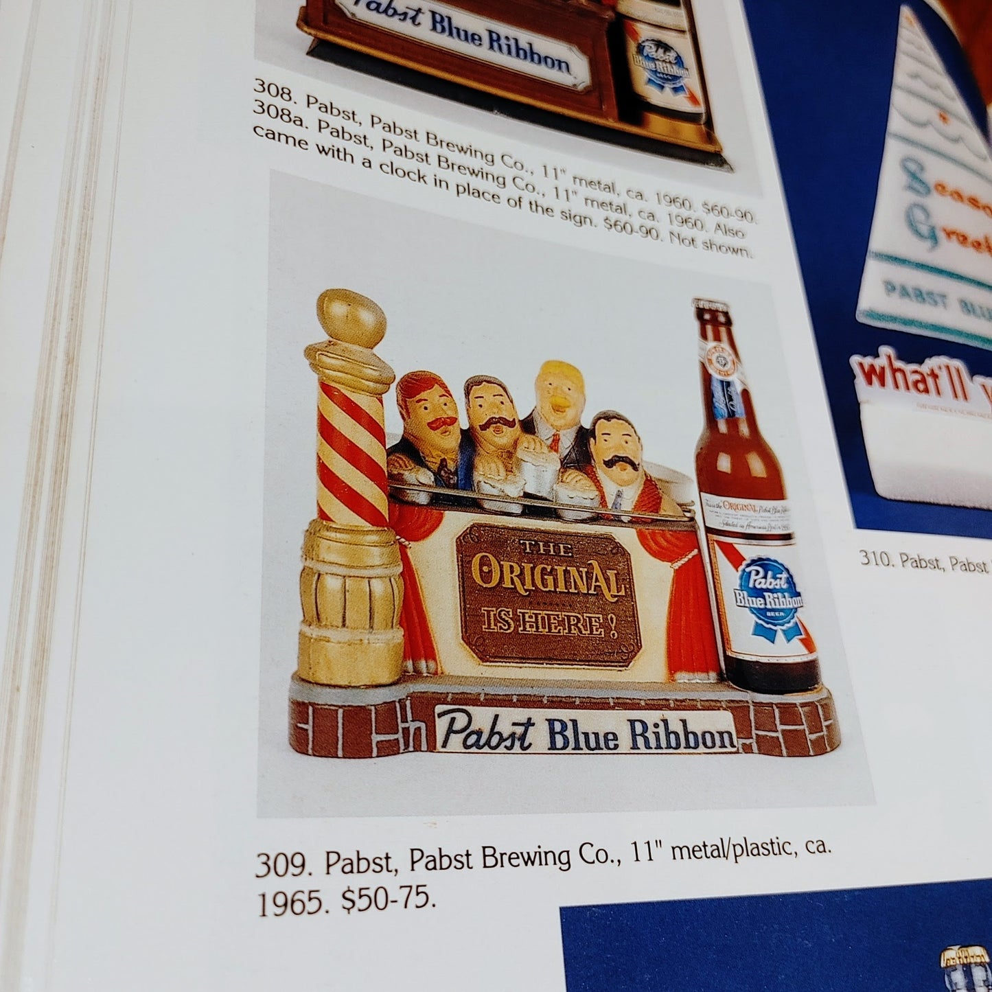 1959年製 Pabst Blue Ribbon バーバーショップカルテットディスプレイ