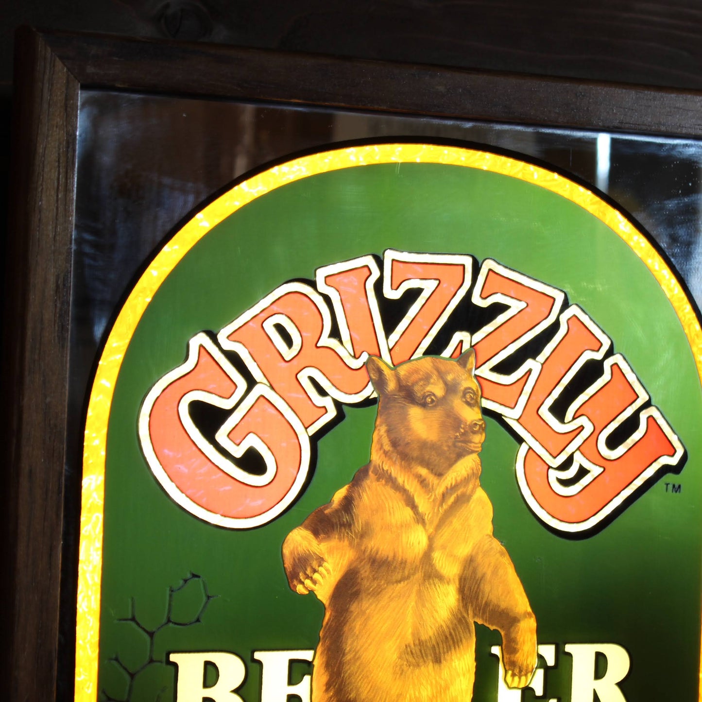 Grizzly BEER ミラーライトサイン