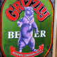 Grizzly BEER ミラーライトサイン