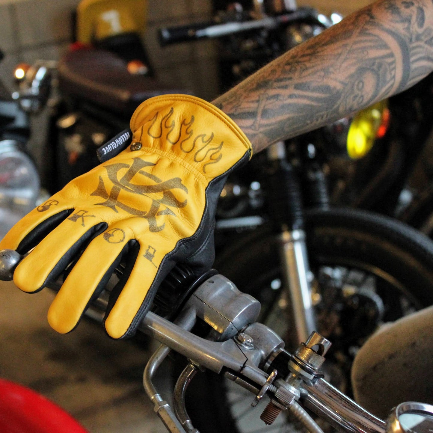 【送料無料】※予約※ SK OLDIES×Yellow Glove レザーグローブ