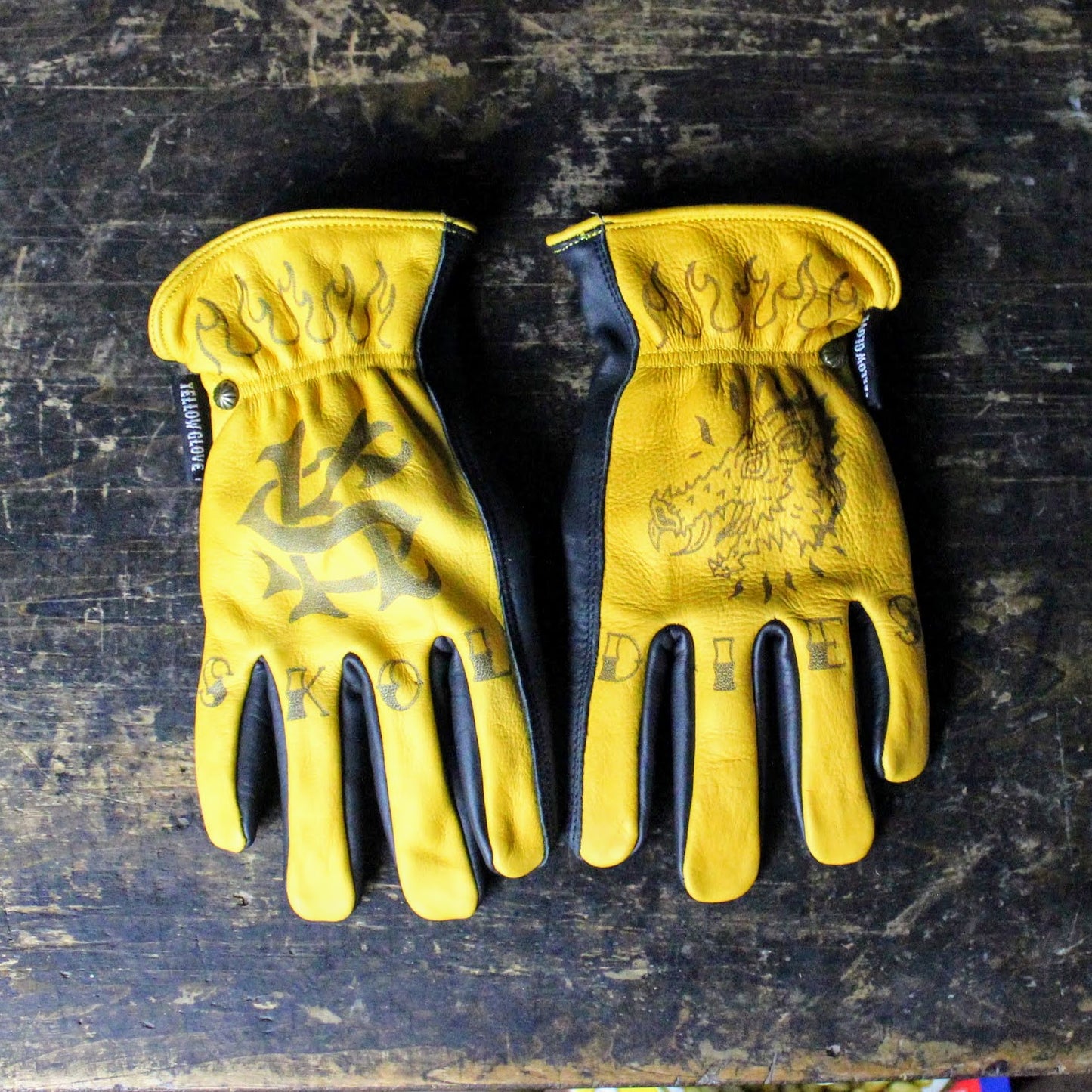 【送料無料】※予約※ SK OLDIES×Yellow Glove レザーグローブ