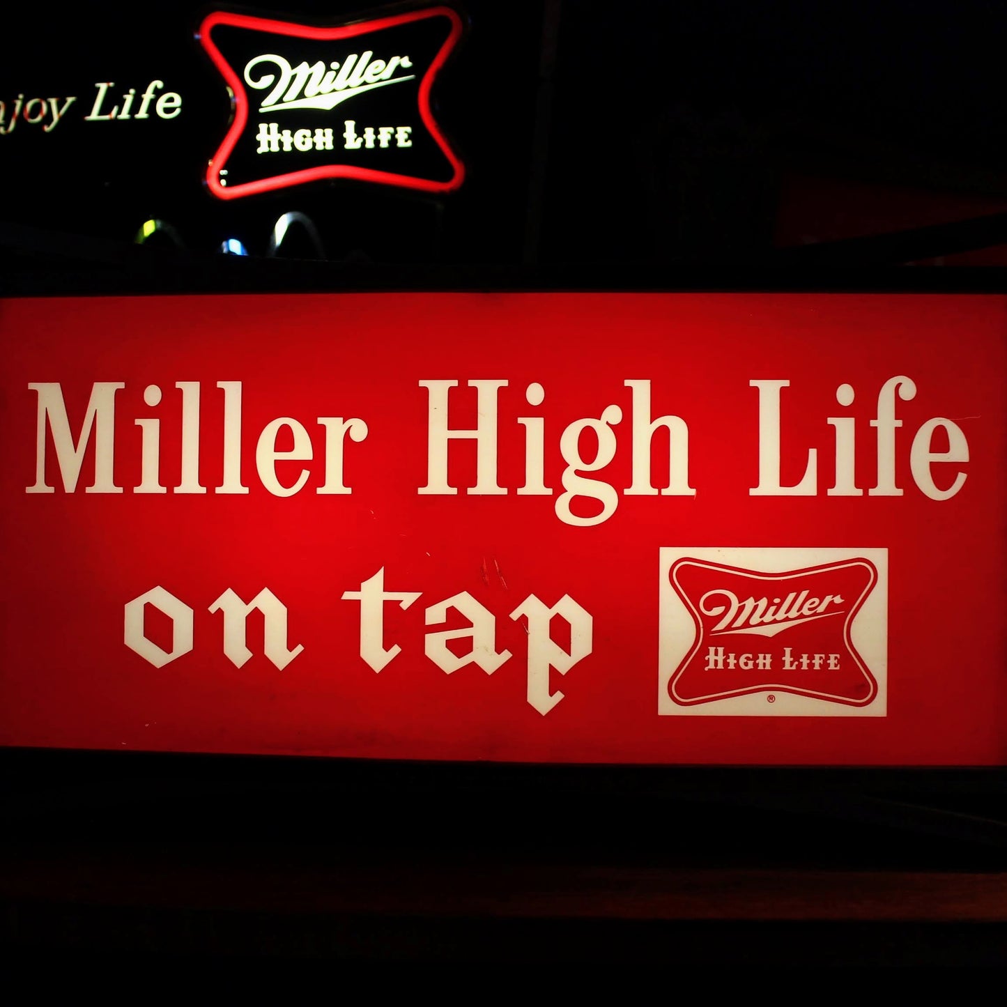 MILLER HIGH LIFE BEER ステンドグラスライトサイン