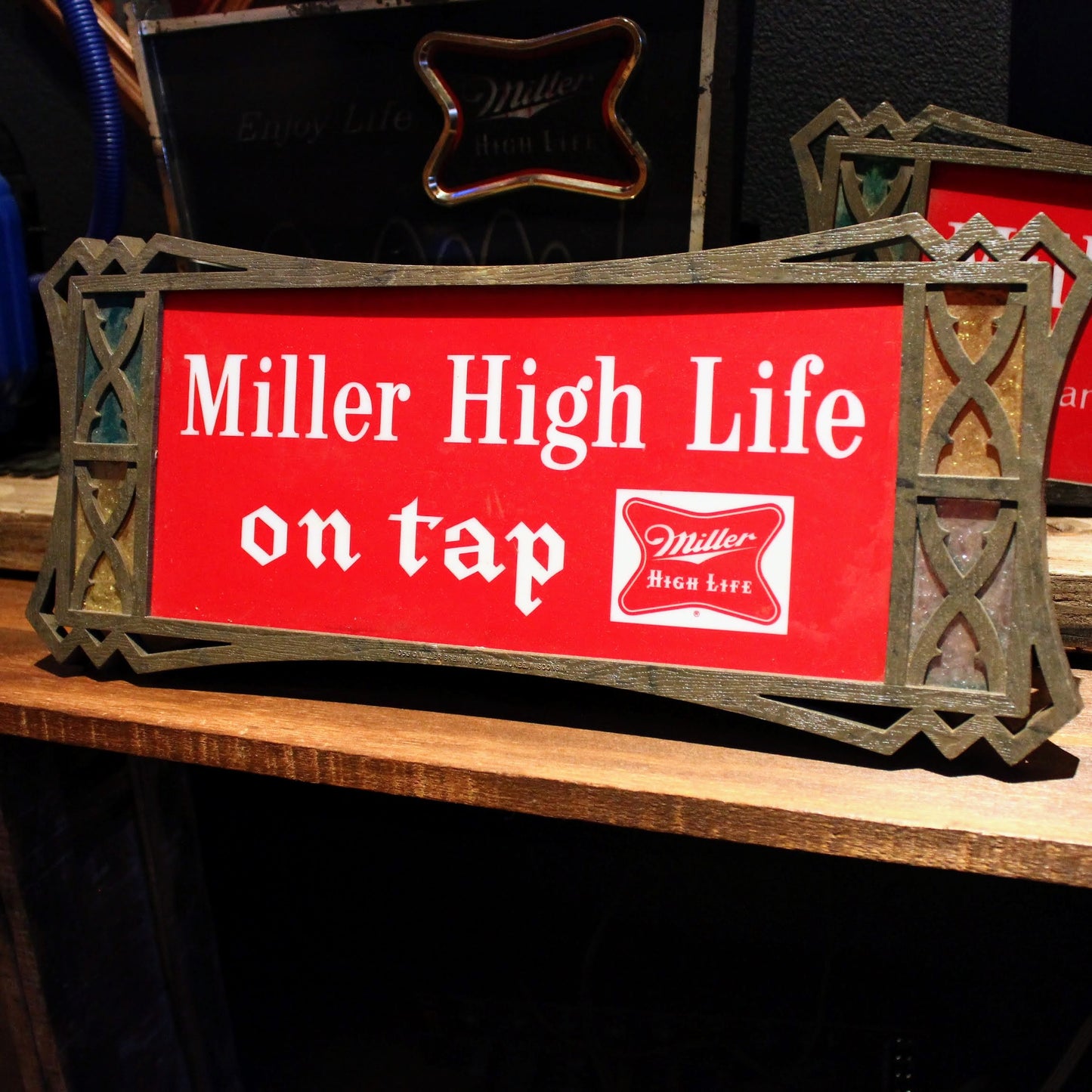 MILLER HIGH LIFE BEER ステンドグラスライトサイン